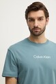 Bavlnené tričko Calvin Klein tyrkysová K10K111346