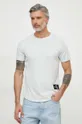 siva Bombažna kratka majica Calvin Klein Jeans Moški