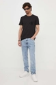 Calvin Klein Jeans t-shirt bawełniany czarny