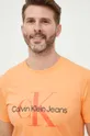 помаранчевий Бавовняна футболка Calvin Klein Jeans