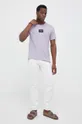 Bavlnené tričko Calvin Klein Jeans fialová
