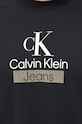 Памучна тениска Calvin Klein Jeans J30J323759 черен