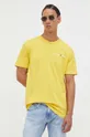 rumena Bombažna kratka majica Tommy Jeans