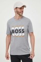 BOSS t-shirt bawełniany szary 50495735