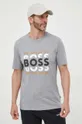 сірий Бавовняна футболка BOSS