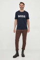 BOSS t-shirt in cotone blu navy