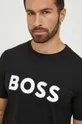 czarny BOSS t-shirt bawełniany