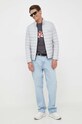 Памучна тениска BOSS ORANGE 50495719 сив AW23