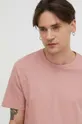 ružová Bavlnené tričko HUGO