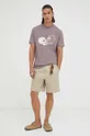 Bavlnené tričko PS Paul Smith fialová
