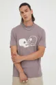 fialová Bavlnené tričko PS Paul Smith