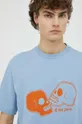 niebieski PS Paul Smith t-shirt bawełniany