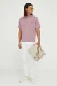 Βαμβακερό μπλουζάκι PS Paul Smith ροζ