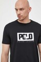Βαμβακερό μπλουζάκι Polo Ralph Lauren μαύρο 710909594
