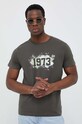 Pepe Jeans t-shirt bawełniany Ovingdean nadruk zielony PM508946.728