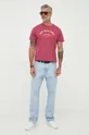 Bavlnené tričko Pepe Jeans Waddon ružová