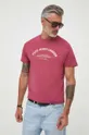 ροζ Βαμβακερό μπλουζάκι Pepe Jeans Waddon