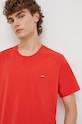 Bavlněné tričko Levi's červená 56605.0186