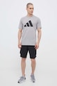adidas Performance t-shirt treningowy Train Essentials Feelready Logo IB8276 szary AW23