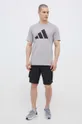 adidas Performance t-shirt treningowy Train Essentials Feelready Logo szary