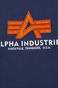 Хлопковая футболка Alpha Industries 100501RB.697 тёмно-синий