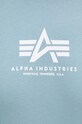 Bavlněné tričko Alpha Industries 118533.03 modrá
