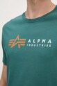 Alpha Industries tricou din bumbac verde 118533.03