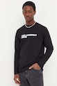 Karl Lagerfeld Jeans longsleeve din bumbac negru 235D1708