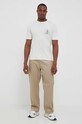 Quiksilver t-shirt bawełniany EQYZT07490 beżowy AW23