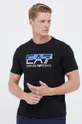 чёрный Хлопковая футболка EA7 Emporio Armani