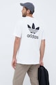 adidas Originals tricou din bumbac Classics Back+Front Trefoil print alb IM4513