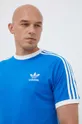 μπλε Βαμβακερό μπλουζάκι adidas Originals