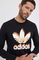 adidas Originals top a maniche lunghe in cotone nero IL5196