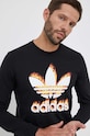 adidas Originals top a maniche lunghe in cotone nero IL5196