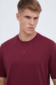 adidas t-shirt bawełniany bordowy IL9022