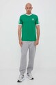 Памучна тениска adidas Originals Adicolor Classics 3-Stripes Tee IM0410 зелен AW23