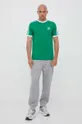 Хлопковая футболка adidas Originals зелёный