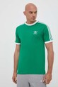 Памучна тениска adidas Originals Adicolor Classics 3-Stripes Tee зелен IM0410