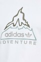 Бавовняна футболка adidas Originals IJ0702 бежевий