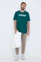 adidas t-shirt bawełniany zielony