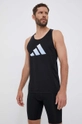 adidas Performance t-shirt do biegania Run Icons czarny