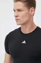 nero adidas Performance maglietta da allenamento Techfit