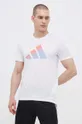 bela Kratka majica za tek adidas Performance Run Icons Moški