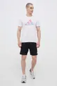 adidas Performance t-shirt do biegania Run Icons biały