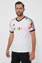 Kratka majica za vadbo adidas Performance Pride Tiro bela HY5899