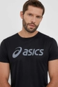 crna Majica kratkih rukava za trčanje Asics