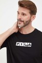 Fila t-shirt bawełniany czarny FAM0513