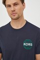 Michael Kors t-shirt bawełniany granatowy CF351P0FV4