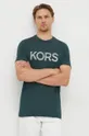 zelena Bombažna kratka majica Michael Kors Moški