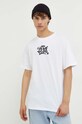 GCDS tricou din bumbac FW23M130127 alb AW23